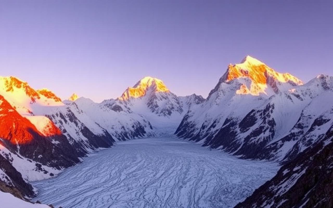 The Baltoro glacier approaching Concordia.