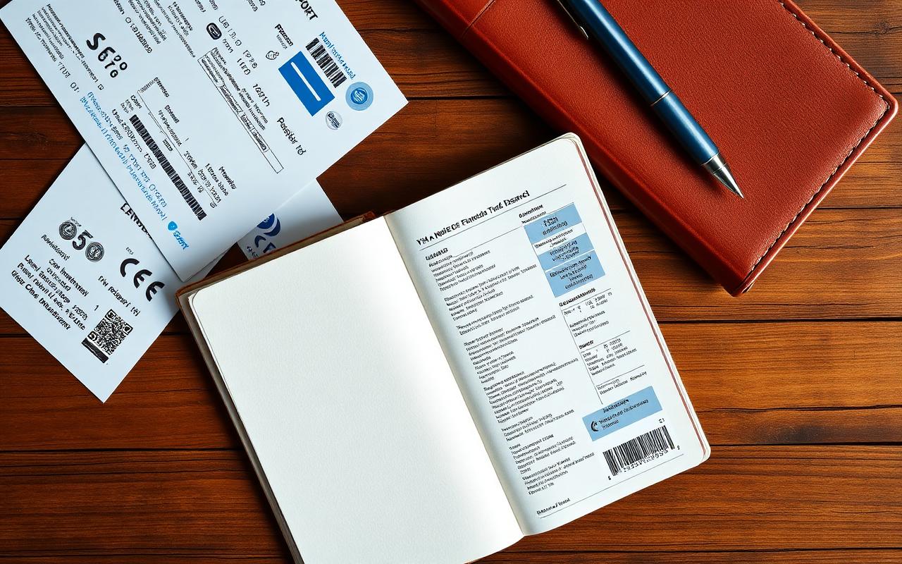 A Pakistan e-visa printout next to a passport.