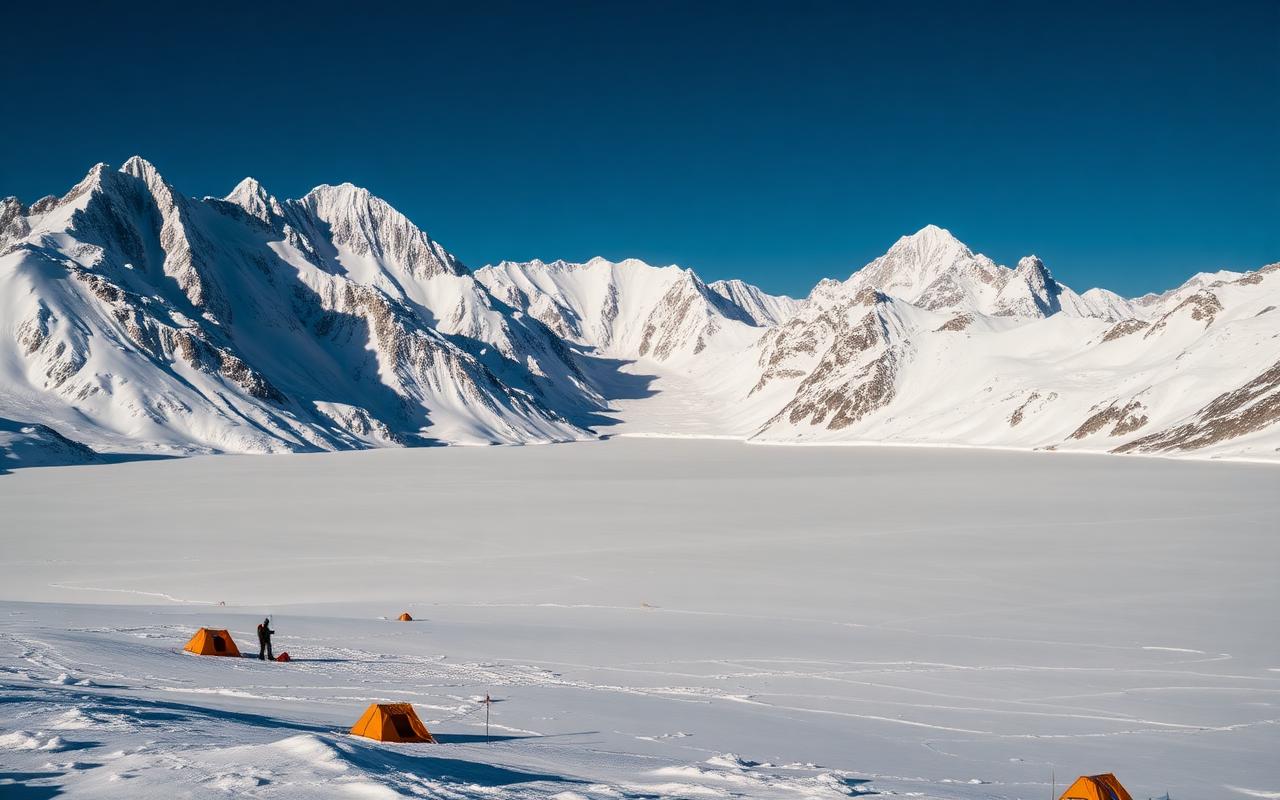 Snow Lake basin from the Hispar La.